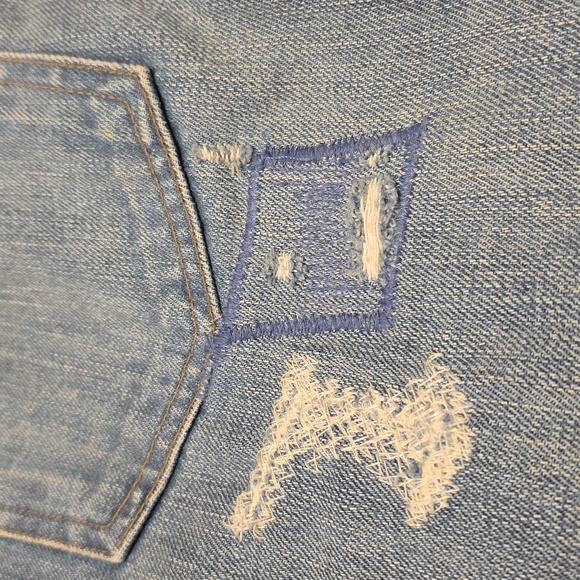 Madewell Rivet & Thread High-Waist Distressed Stovepipe Boyfriend Jeans Size 27 - Picture 12 of 14